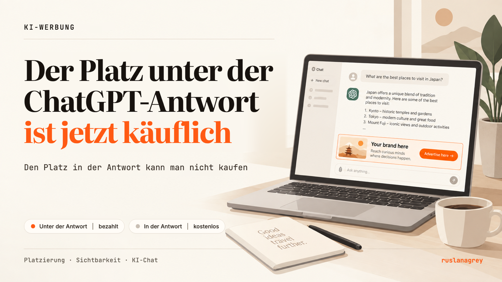 Titelbild: Werbung in ChatGPT jetzt offen für Europa