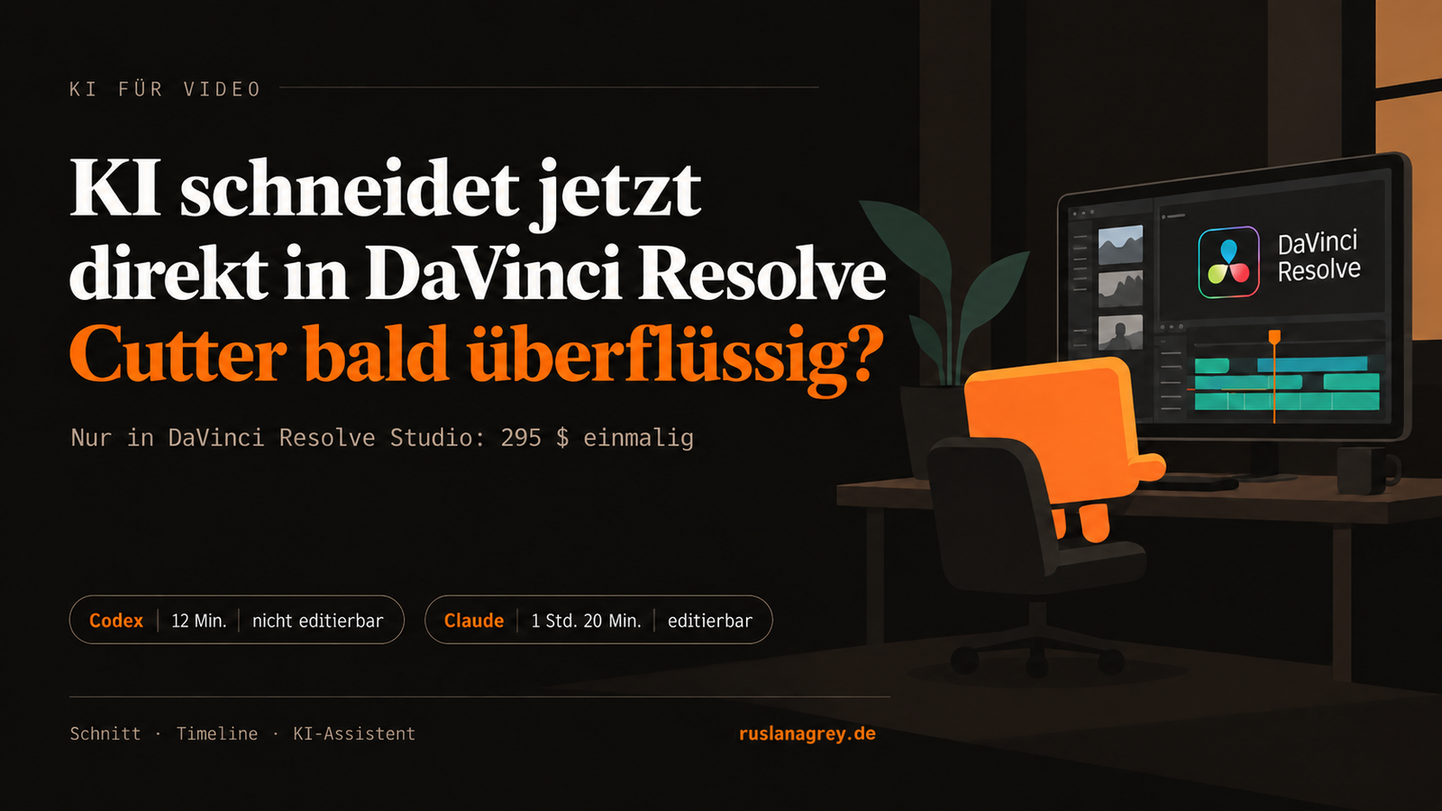 Titelbild: KI schneidet jetzt direkt in DaVinci Resolve. Cutter bald überflüssig?